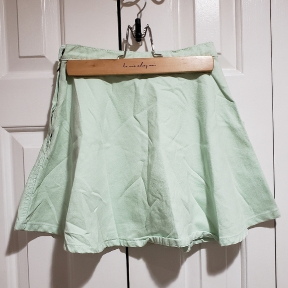 AMERICAN Apparel Denim Circle Skirt in Colour Pistachio Size Extra Small - Picture 12 of 12